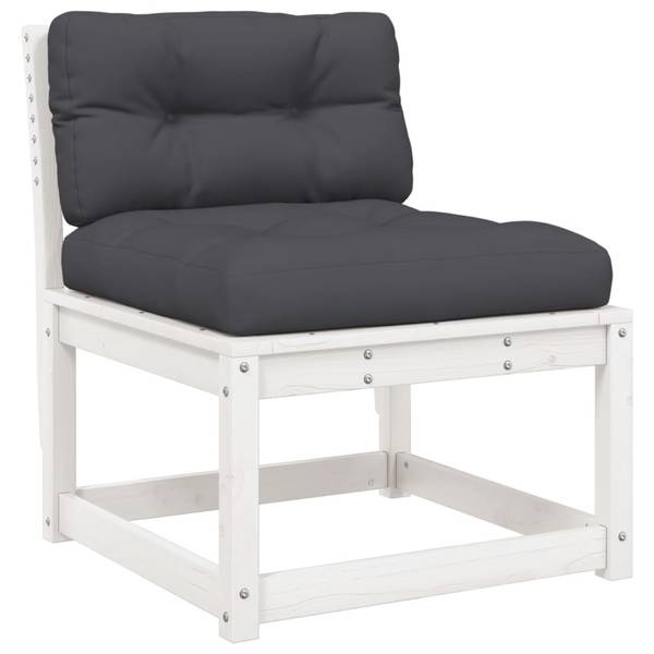 Garten-Lounge-Set 3034113-2 5-teilig Weiß - Massivholz - 63 x 78 x 73 cm