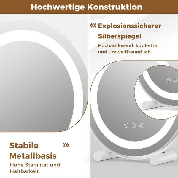 Kosmetikspiegel TG32835PQ-IT Weiß - Glas - 10 x 31 x 33 cm