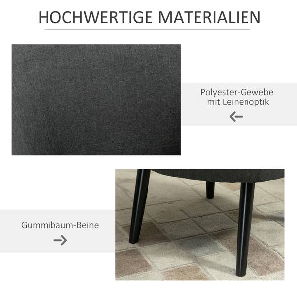 Esszimmerstuhl 839-202 Grau - Textil - 65 x 75 x 71 cm