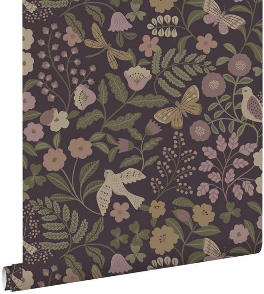 Tapete 139871 Violett - Fleece - 53 x 1005 x 53 cm