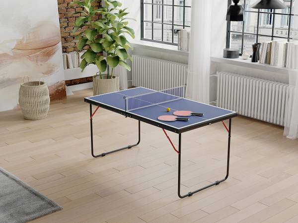 Tischtennis DENIS Blau - Holz teilmassiv - 76 x 67 x 137 cm