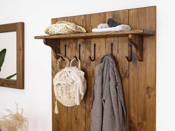 Porte-manteau Rustyk Marron - Pin - 100 x 128 x 20 cm