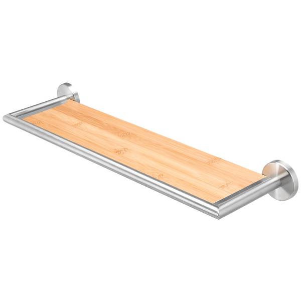 Wandablage Piazza inkl. Klebe Set Braun - Metall - 54 x 6 x 14 cm