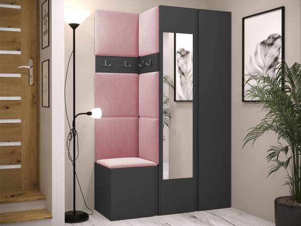 Garderoben-Set Orion XXVI Graphit - Pink