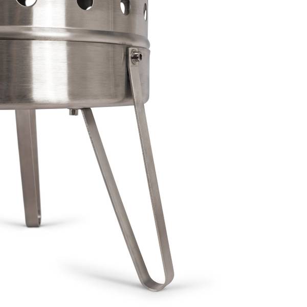 Feuertonne PYRON Silber - Metall - 45 x 74 x 45 cm