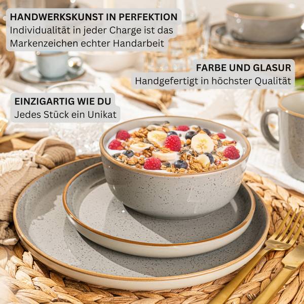 Tafelservice Rio Grau - Anzahl Teile im Set: 12