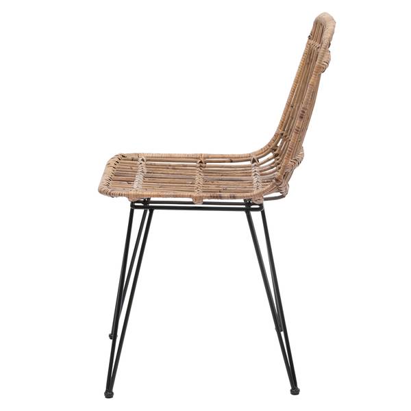 Esszimmerstühle LUMPUR 2er Set Braun - Metall - 42 x 82 x 46 cm
