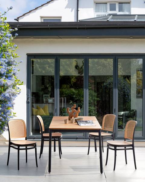 Gartenset PLOSE 4-tlg Beige - Schwarz