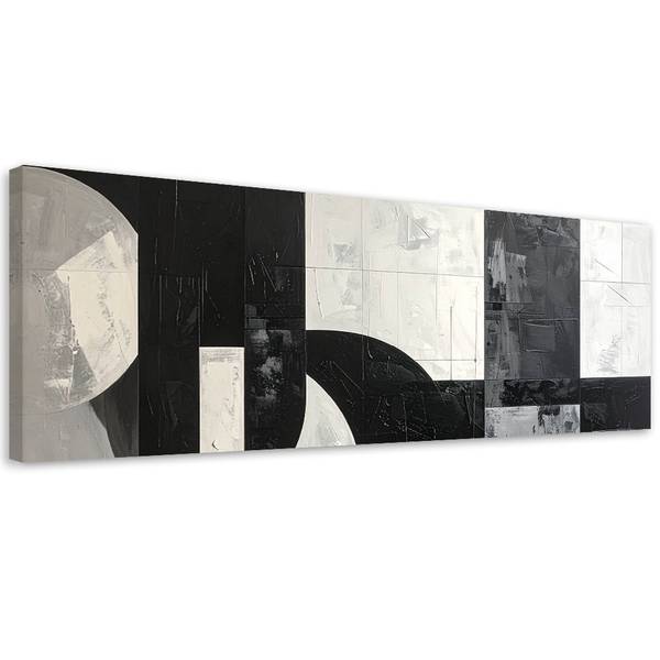 Canvas schilderij Abstracte vormen 90 x 30 cm