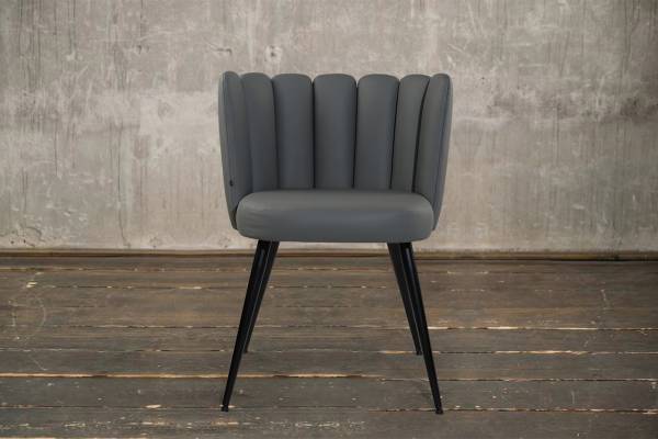 Esszimmerstuhl JADA Grau - Metall - Textil