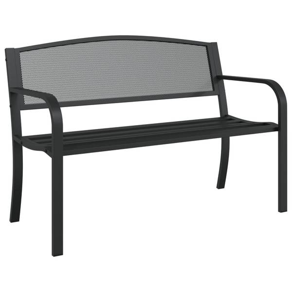 Gartenbank 4002827 Schwarz - Stahl - 119 x 82 x 52 cm