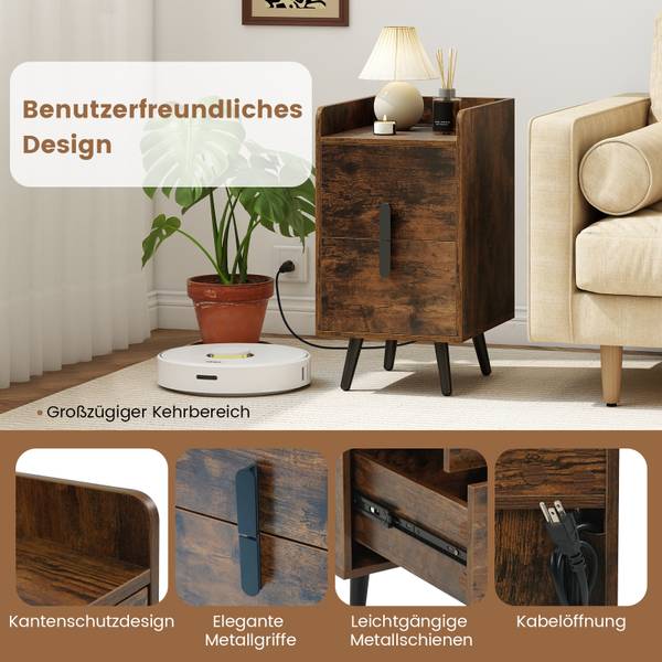 Nachttisch TG33303PQ Dunkelbraun
