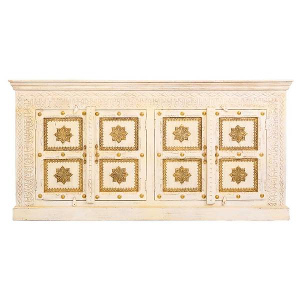 Sideboard 4523254978 Beige - Massivholz - 180 x 90 x 40 cm