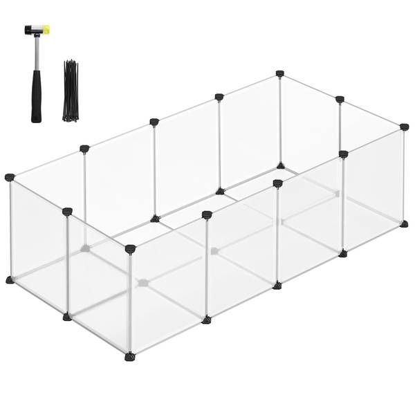 Freigehege FUGA Schwarz - Kunststoff - 143 x 46 x 73 cm