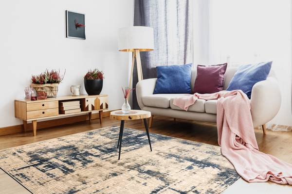Teppich P15894 Beige - Wolle - 80 x 1 x 150 cm