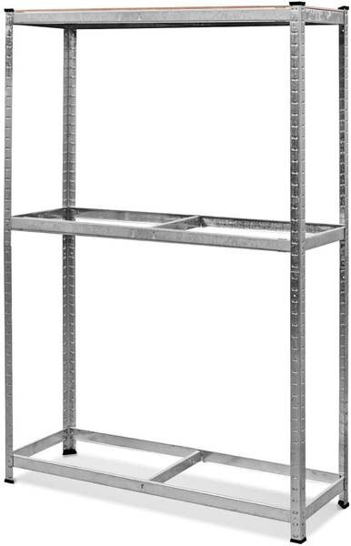 Reifenständer Werkstattregal 3 Ebenen Silber - Metall - 40 x 180 x 120 cm