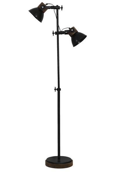 Stehleuchte Jody Schwarz - Stahl - 30 x 165 x 40 cm