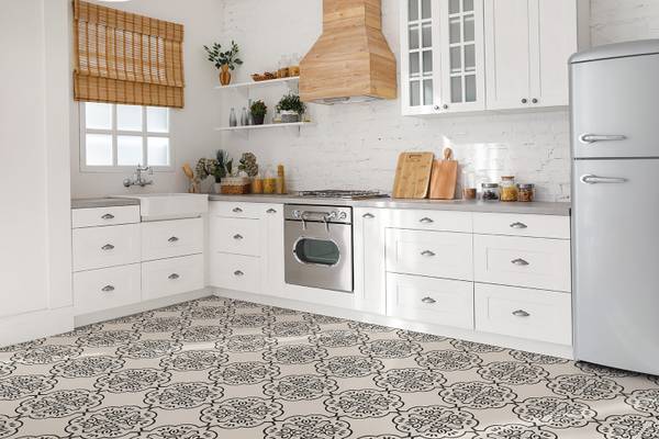 Selbstklebende Fliesen (9 St.) Geometric Grau - Polyester PVC - 30 x 30 x 0 cm