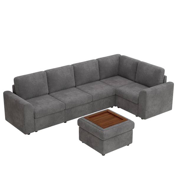 Ecksofa ChenilZoom Ⅵ Grau