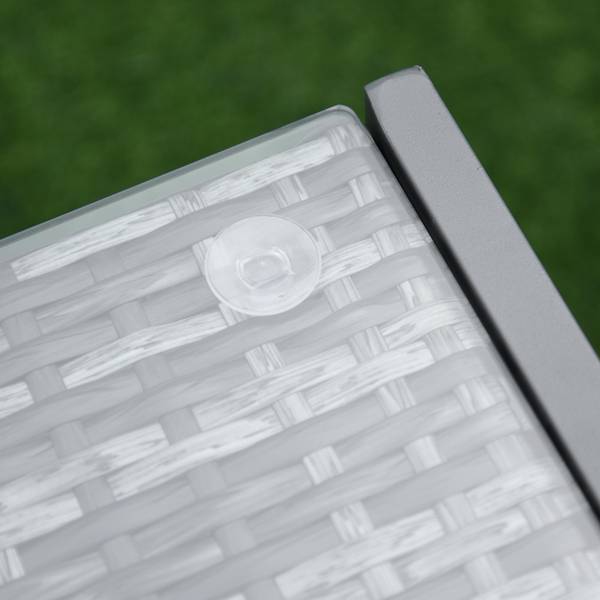 Beistelltisch 867-033 Grau - Aluminium - Sicherheitsglas - 495 x 50 x 50 cm