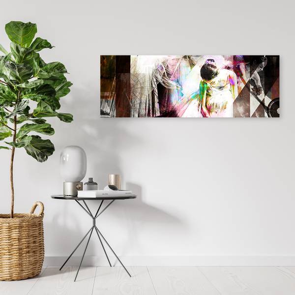 Wandbild tanzende ballerina 150 x 50 cm