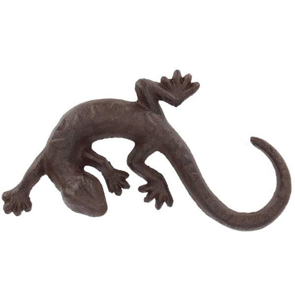 Gartenfigur Eidechse Braun - Metall - 19 x 3 x 10 cm