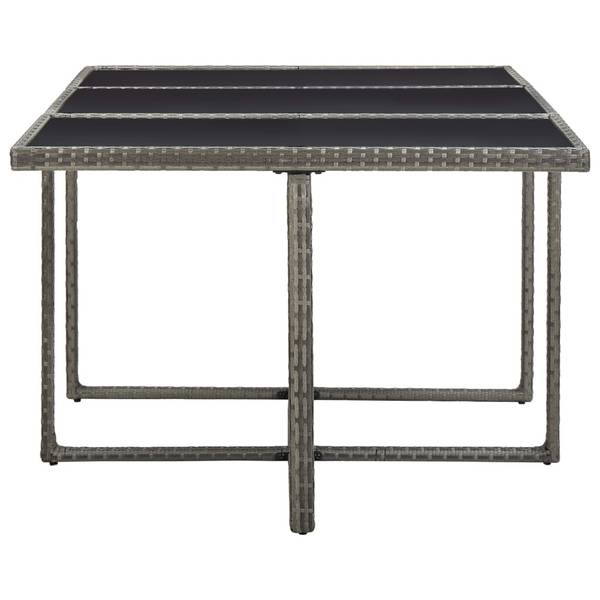Garten-Essgruppe 3012316-10 11-teilig Grau - Polyester - Polyethylen - 109 x 74 x 167 cm