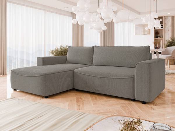 Ecksofa Beliza Grau - Ecke davorstehend links
