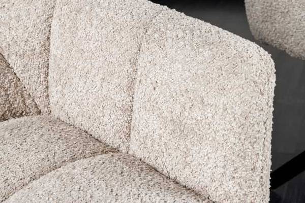 Stuhl PAPILLON Beige - Bouclé - Polyester - 65 x 83 x 66 cm
