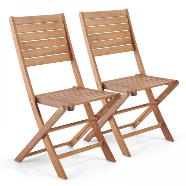 Stühle 2er-Set Canet Braun - Massivholz - 48 x 92 x 53 cm