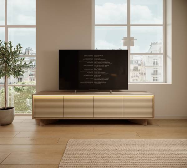 TV-Schrank Lido I Braun - Holzwerkstoff - 204 x 55 x 40 cm