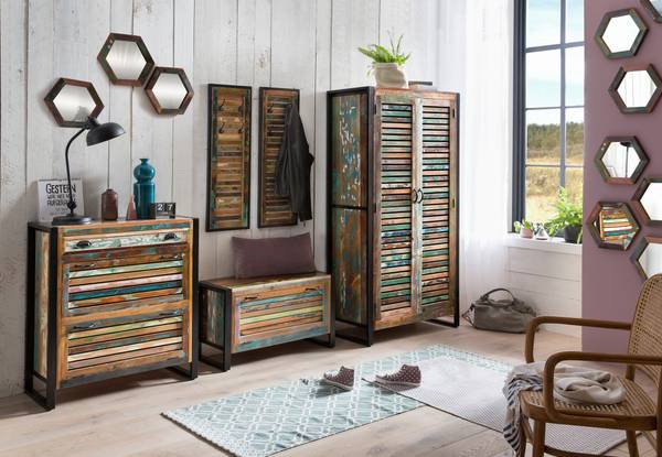 FIUME Garderobenschrank Albin Stahl - 90 x 180 x 45 cm