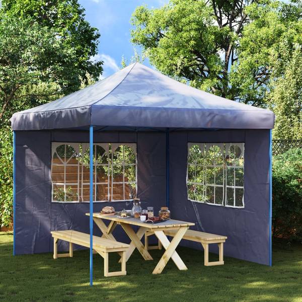 Zeltwand 296174 (2er Set) Blau - Polyethylen - 1 x 195 x 300 cm