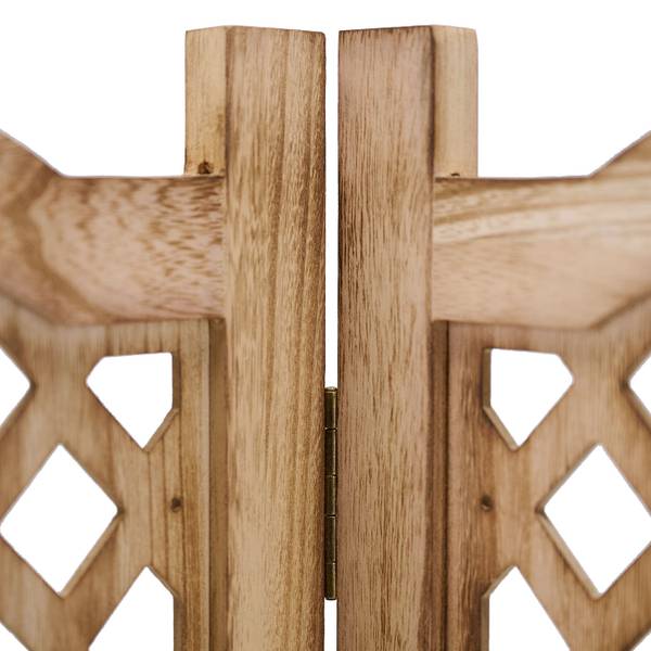 Paravent 2014 3-teilig Braun - Holz teilmassiv - 120 x 170 x 2 cm