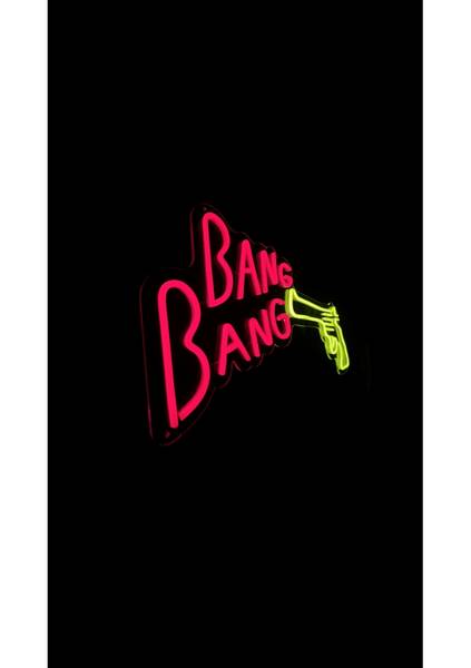 LED Neon Schild Bang Kunststoff - 34 x 70 x 2 cm