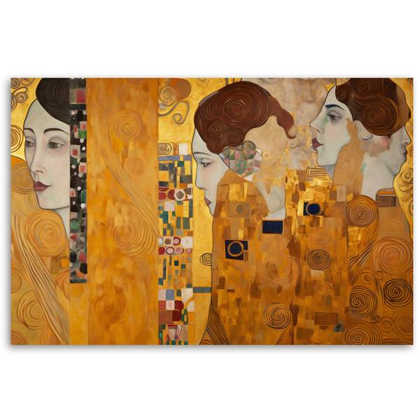 Wandbild porträt einer frau – g. klimt 100 x 70 cm