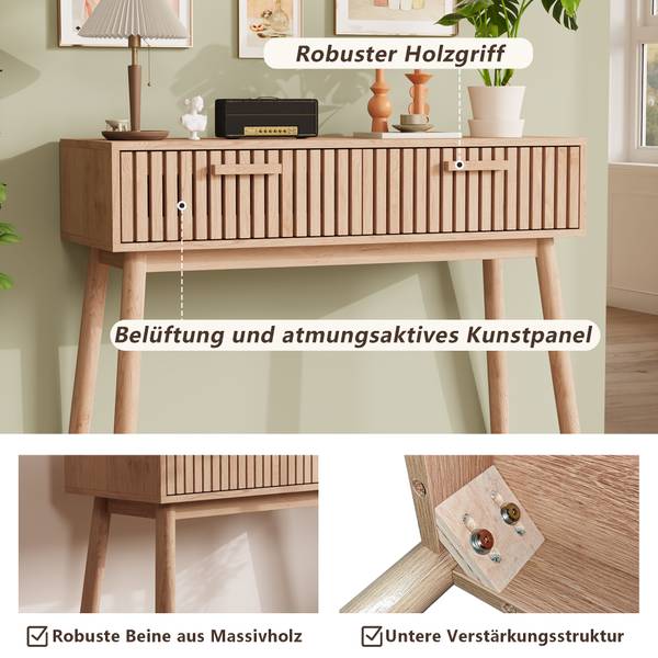 Konsolentische GKHYM5 Braun - Holzwerkstoff - 100 x 80 x 35 cm