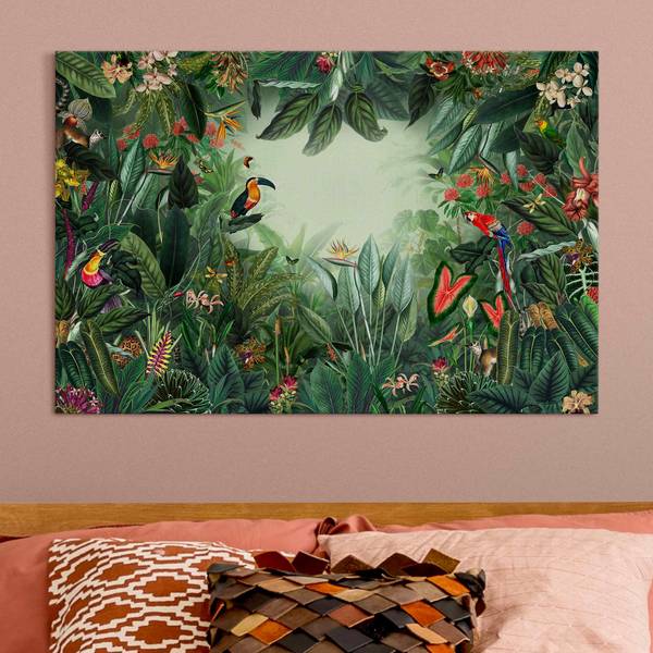 Akustikbild Vintage Dschungel 150 x 100 cm