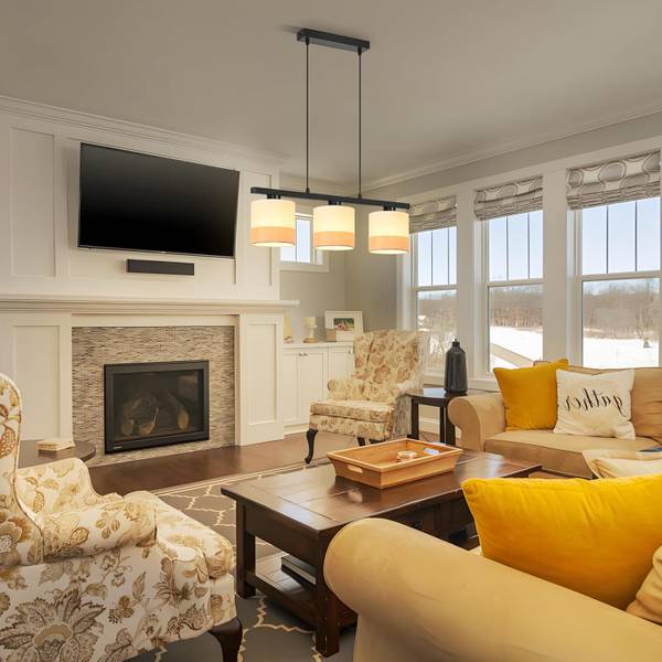 Pendelleuchte Yazvac Weiß - Metall - 5 x 120 x 25 cm