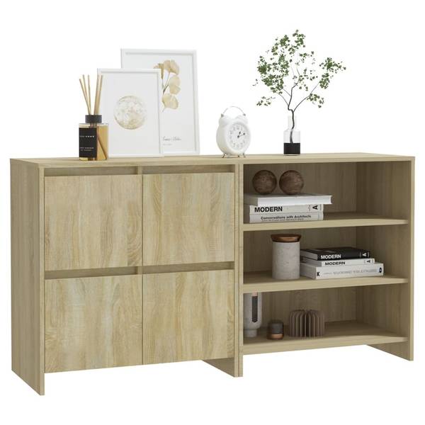 Beistellschränke 2-teilig LIA Anrichte Beige - Holzwerkstoff - 70 x 75 x 40 cm
