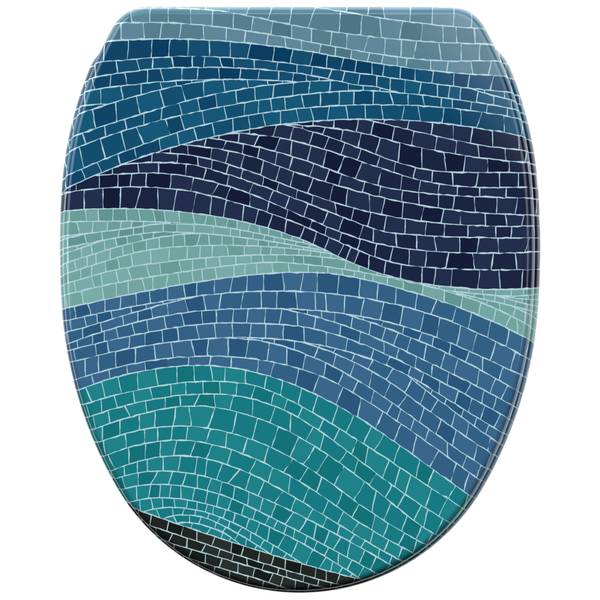 WC-Sitz Marin Blau - Holzwerkstoff - 38 x 6 x 48 cm