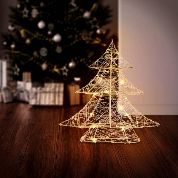 Weihnachtsbaum GLORA-W Gold - Samt - 6 x 30 x 28 cm