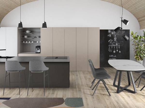 Esstisch 1096 Schwarz - Edelstahl - Marmor - 120 x 77 x 90 cm