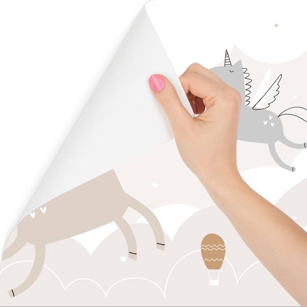 Vlies-Fotobehang EENHOORNIGE Ballonnen 400 x 280 x 280 cm