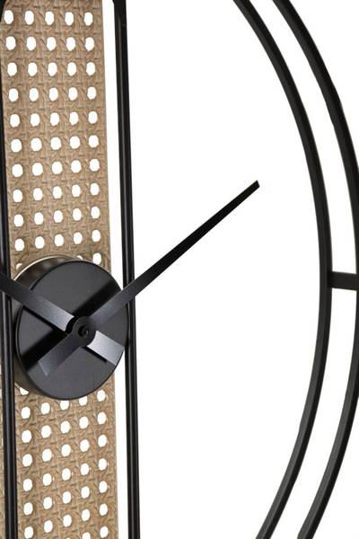 Wanduhr Ribby Schwarz - Metall - 5 x 60 x 60 cm