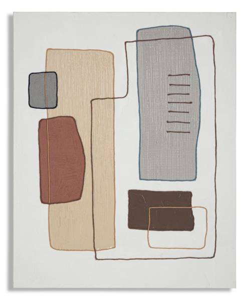 Tableau sur toile Peinture B Bois massif - 3 x 100 x 80 cm