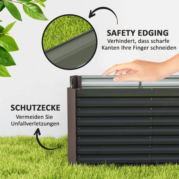 Hochbeet 2er Set 84H-197V00CG Dunkelgrau