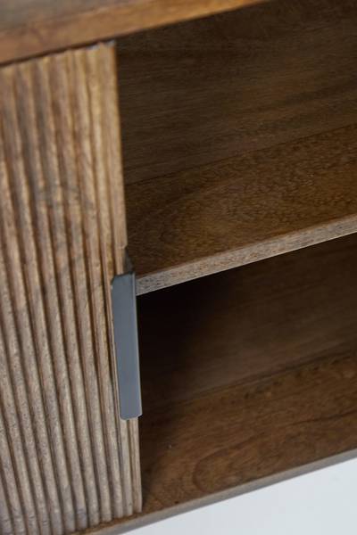 Schrank BITIKA Braun - Massivholz - 100 x 80 x 40 cm