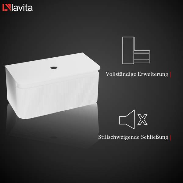 Badezimmer Schrank Lavita VERMONT 100 Weiß - 100 x 52 cm