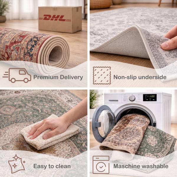 Kurzflorteppich Semer 427 Beige - 80 x 150 cm